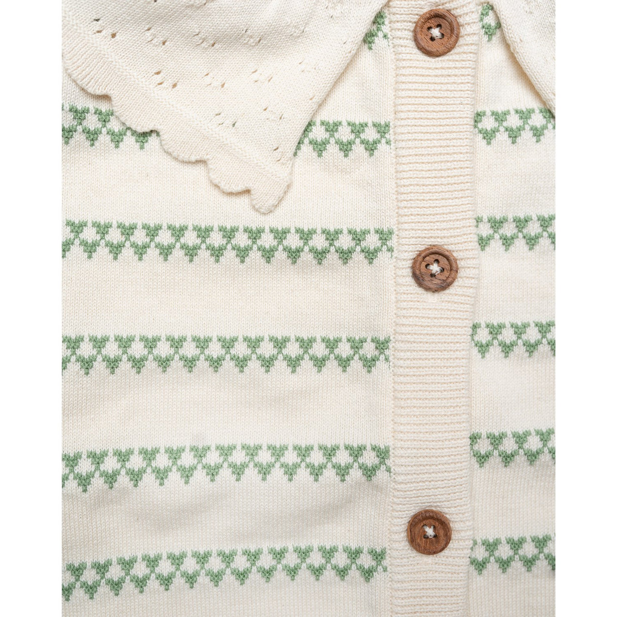 Hanevild Shale Green Heart Cardigan