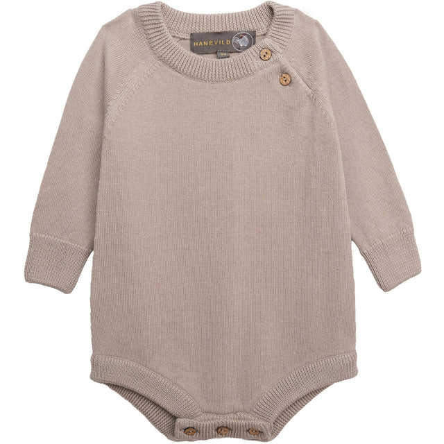 Hanevild Cream Oatmeal Martin Romper, Merinowool