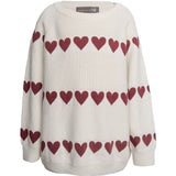 Hanevild Ivory Red Heart Bluse
