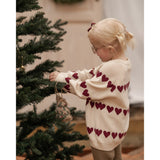 Hanevild Ivory Red Heart Bluse