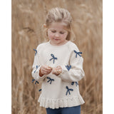 Hanevild Ivory More Bows Sweater