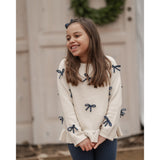 Hanevild Ivory More Bows Sweater