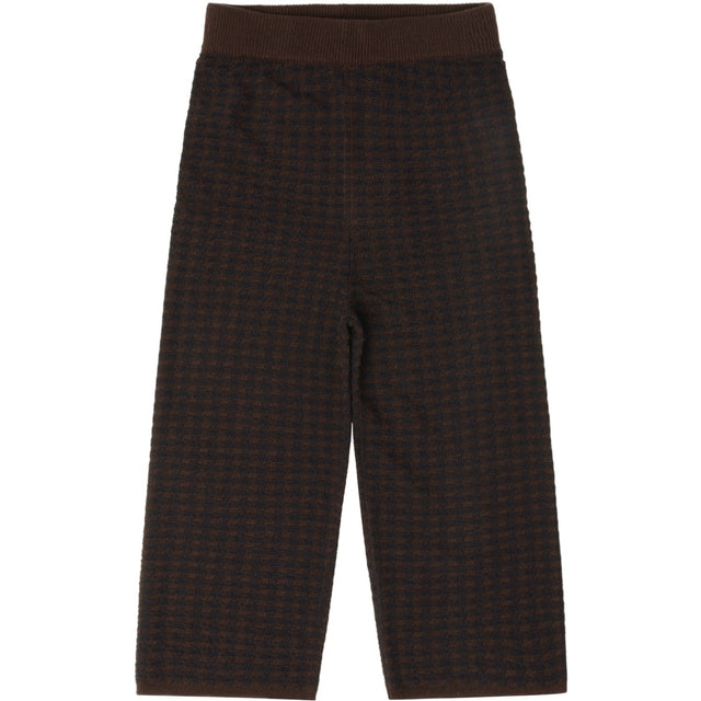 FUB Mocca/Dark Navy Checked Bukser