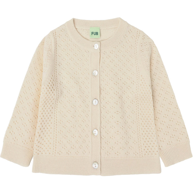 FUB Ecru Baby Pointelle Cardigan