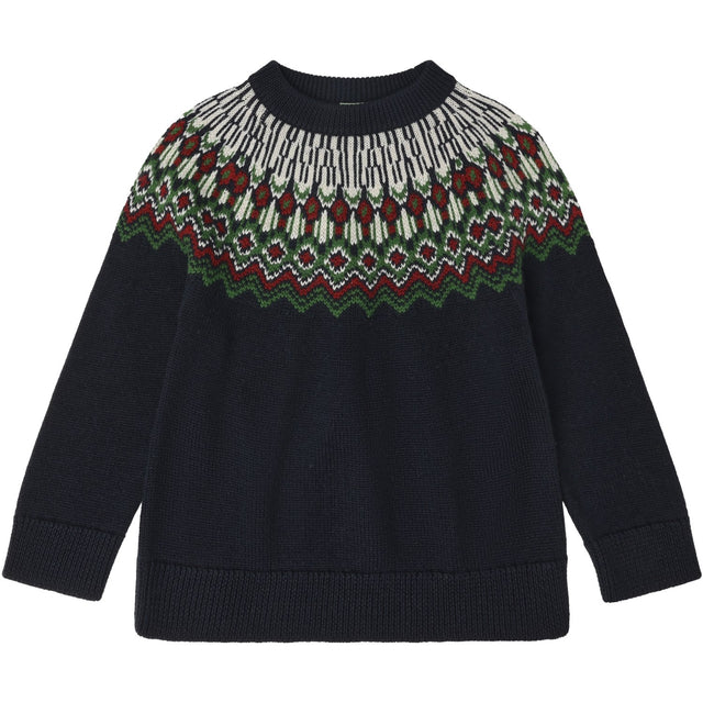 FUB Dark Navy Fair Isle Sweater