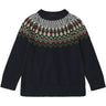FUB Dark Navy Fair Isle Sweater