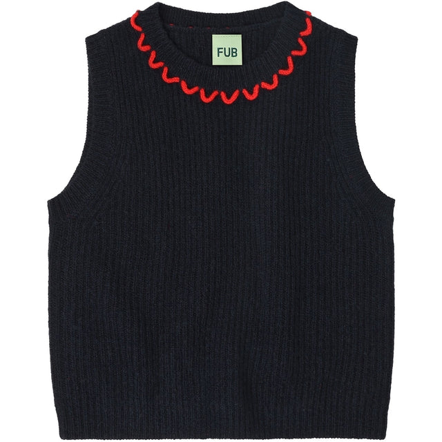 FUB Dark Navy Lambswool Vest