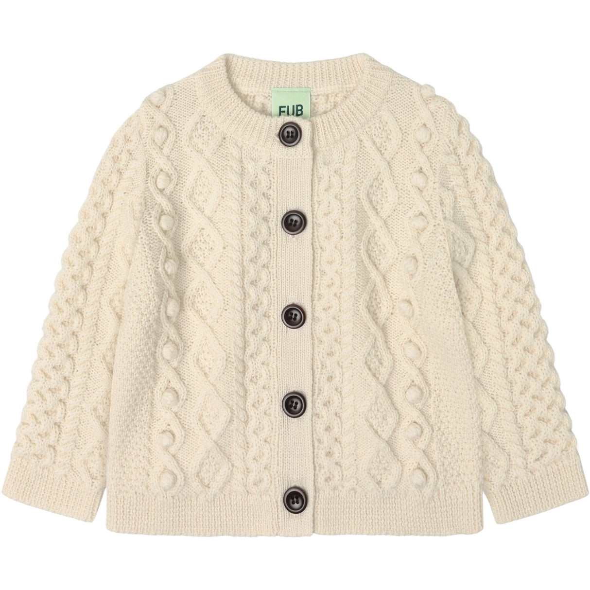 FUB Ecru Baby Aran Cardigan