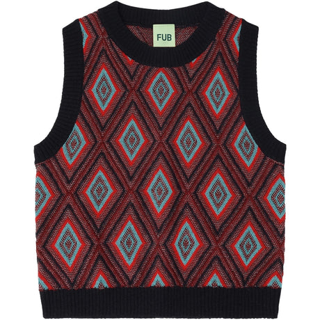 FUB Dark Navy Harlekin Vest