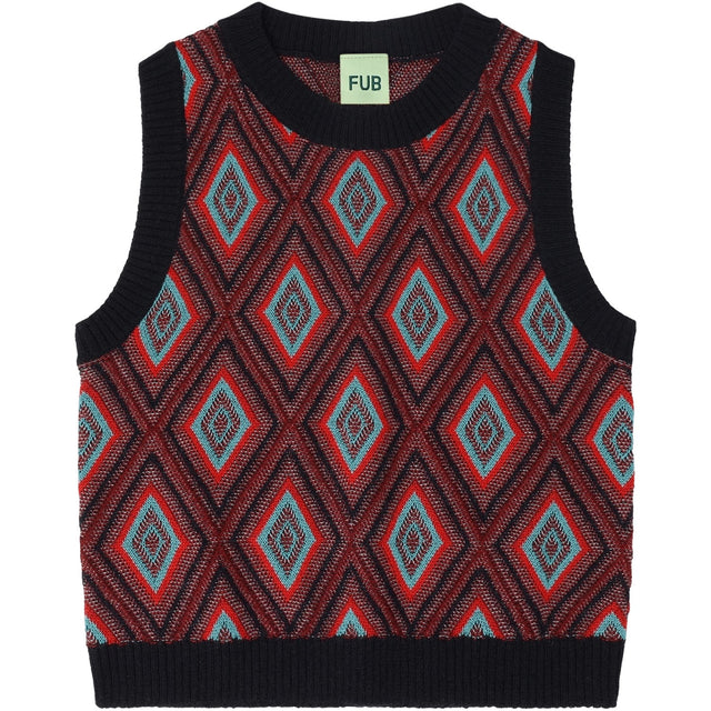 FUB Dark Navy Harlekin Vest