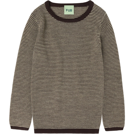 FUB Mocca/Wheat Rib Bluse