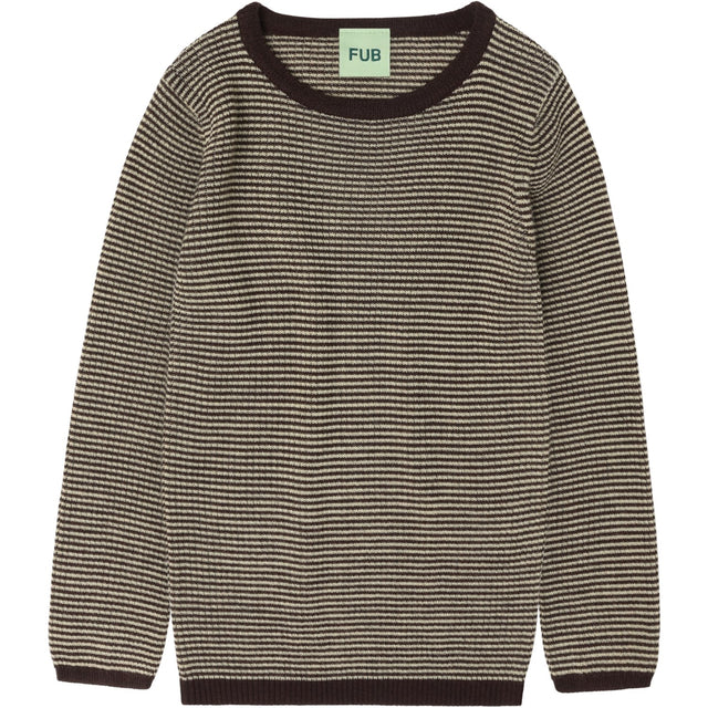 FUB Mocca/Wheat Rib Bluse