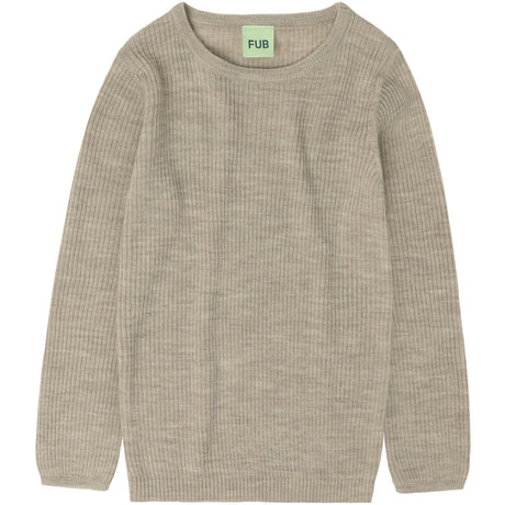 FUB Oat Melange Rib Bluse