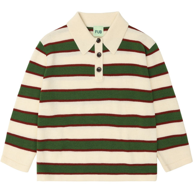 FUB Ecru Striped Polo