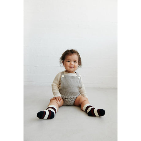 FUB Ecru 2-Pak Two-tone Stripe Strømper