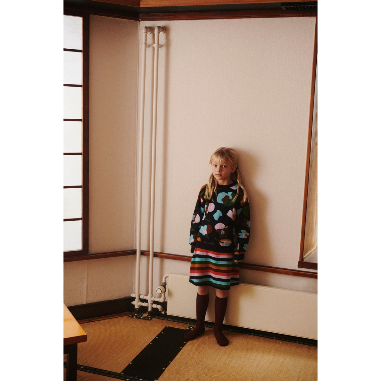 FUB Dark Navy Jaquard Sweater