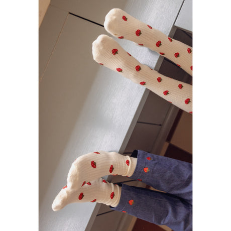 Flöss Pointelle Berry 2-pak Vigga Strømper