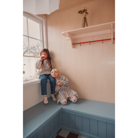 Flöss Mid Blue Strawberry Vilma Bukser