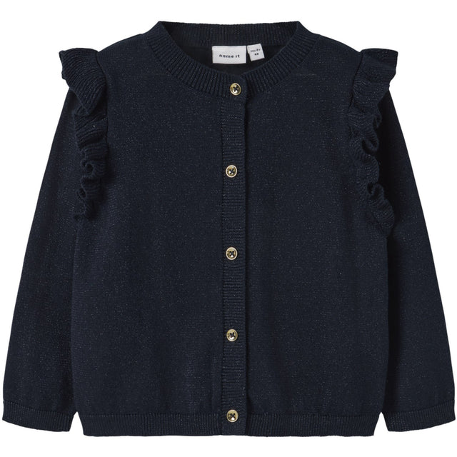 Name It Dark Sapphire Tone In Tone Lurex Nmfabinne Ls Strik Card Noos