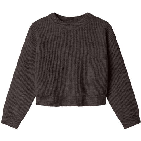 Name It Seal Brown Nkfholly Ls Boxy Kort Strik Noos