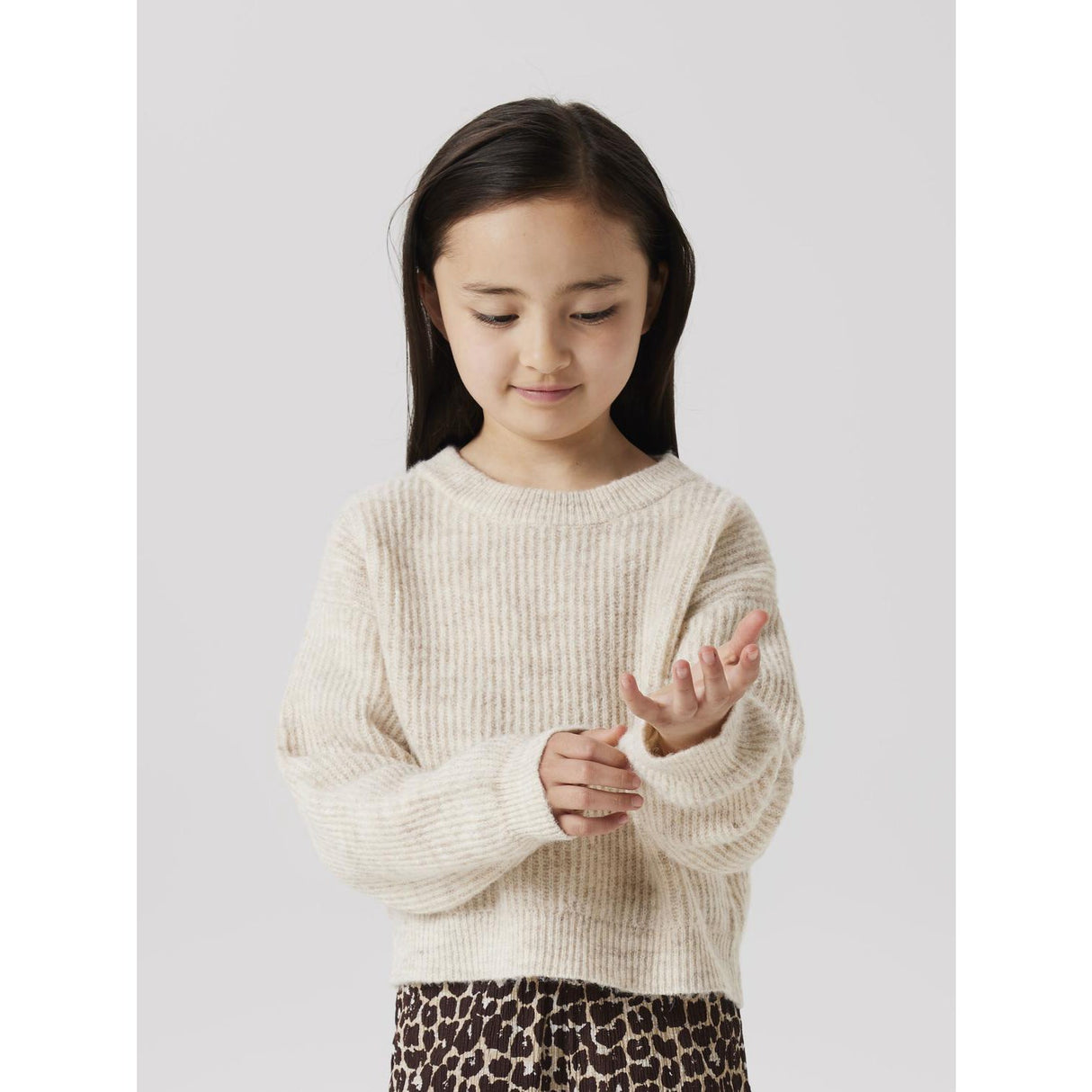 Name It Pure Cashmere Nkfholly Ls Boxy Kort Strik Noos