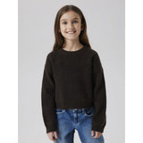 Name It Dark Grey Melange Nkfholly Ls Boxy Kort Strik Noos