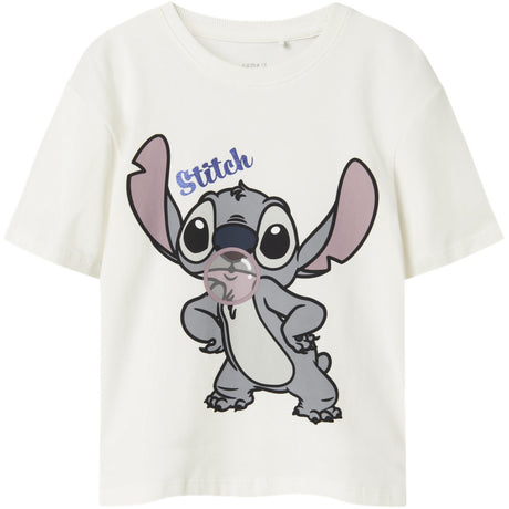 Name It Cloud Dancer Nkfakun Stitch Ss Nreg Top Box Noos Wdi