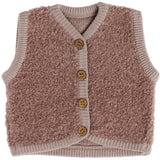 Smallstuff Rose Vest Med Knapper Bouclé Merino Uld