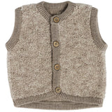 Smallstuff Natur Melange Vest Med Knapper Bouclé Merino Uld
