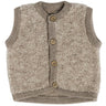 Smallstuff Natur Melange Vest Med Knapper Bouclé Merino Uld