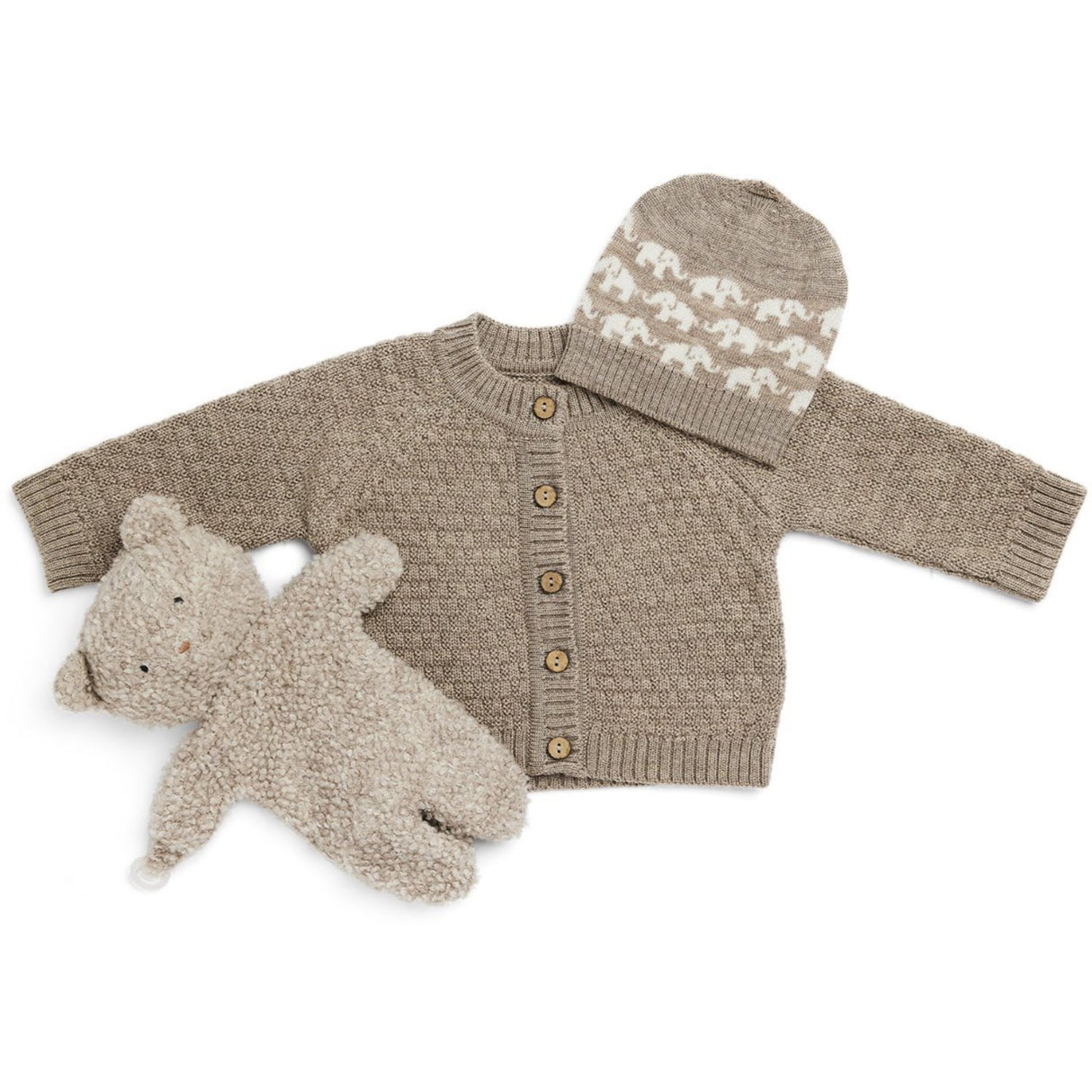 Smallstuff Nature Melange Cardigan Square Strik Merino Uld