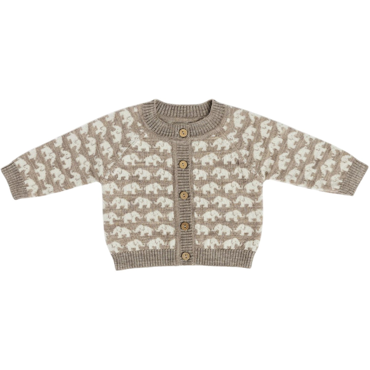 Smallstuff Nature Melange Cardigan Ao Elefanter Merino Uld