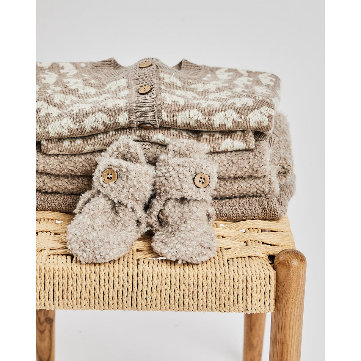 Smallstuff Nature Melange Vest Square Strik Merino Uld