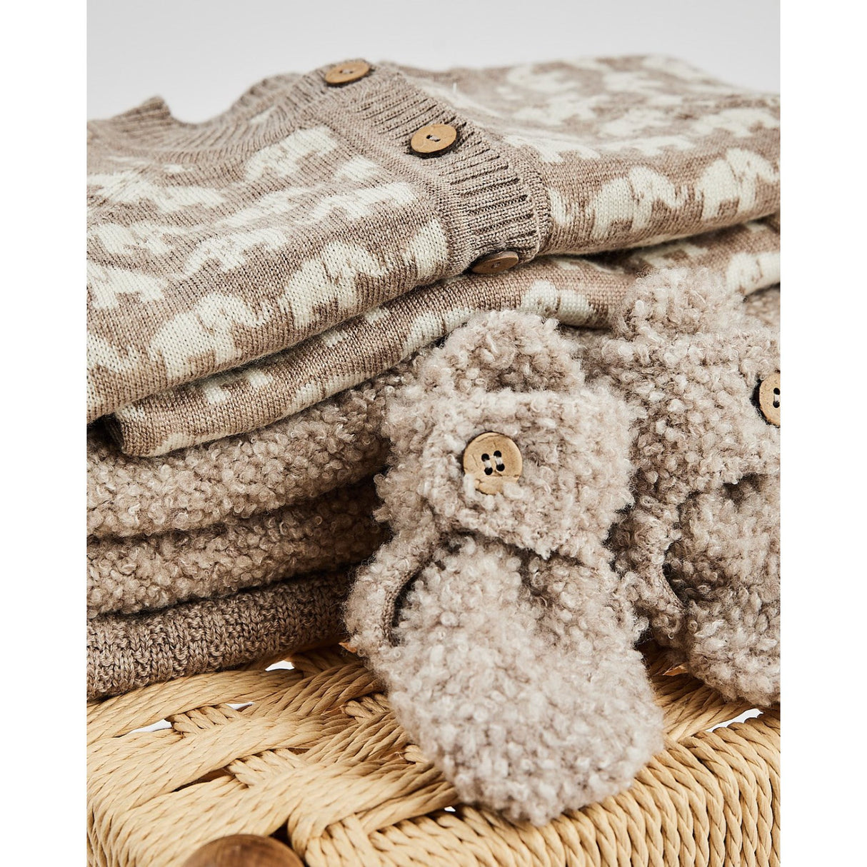 Smallstuff Nature Melange Vest Ao Elefanter Merino Uld