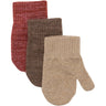 Mikk-Line Apple Butter-Chocolate Chip-Doeskin Magic Handsker 3 Pak Med Lurex