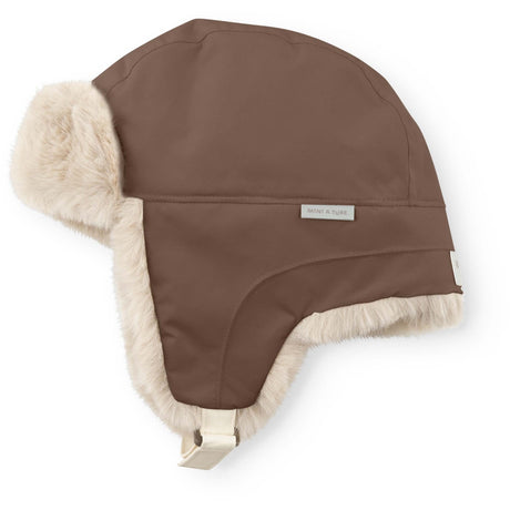 Mini A ture Chestnut Brown Matcrister Bamse Lined Winter Hætte