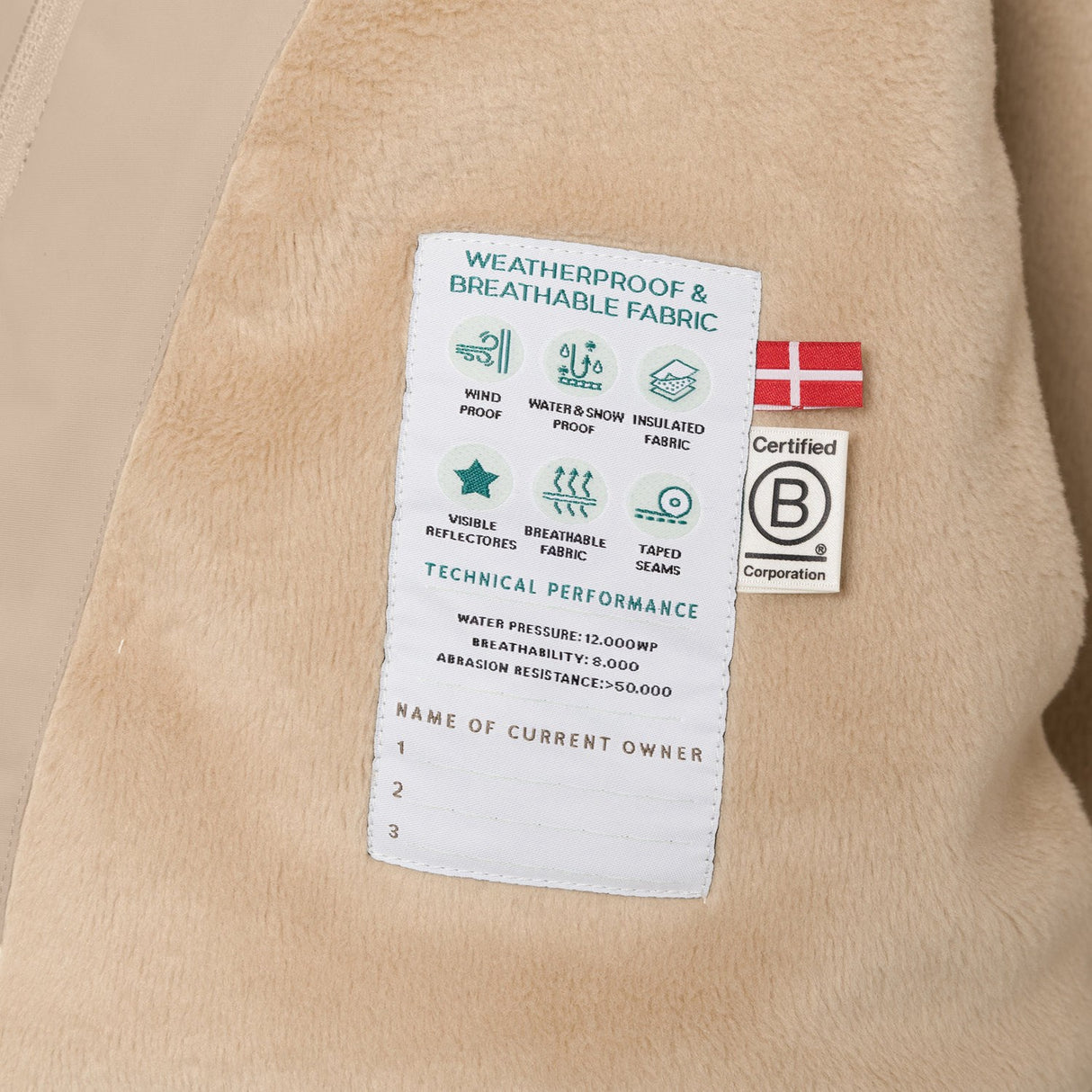 Mini A ture Savannah Tan Matwang Fleece Lined Winter Jakke Fur. GRS