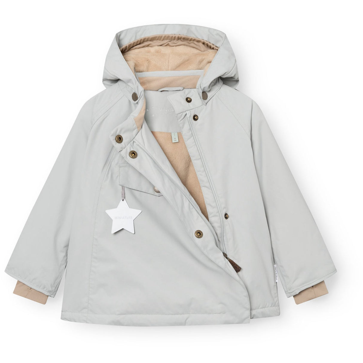 Mini A ture Puritan Grey Matwang Fleece Lined Winter Jacket. GRS