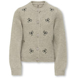 kids ONLY Pumice Stone Melange Detail Bows/Black Kogcody L/S O-Neck Sløjfe Cardigan Knt