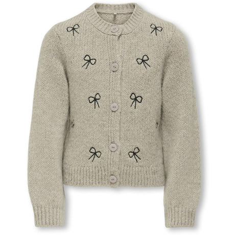 kids ONLY Pumice Stone Melange Detail Bows/Black Kogcody L/S O-Neck Sløjfe Cardigan Knt