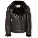 kids ONLY Black Coffee Kogstarry Bonded Teddy Jakke Otw