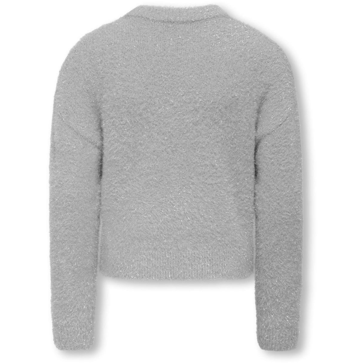 kids ONLY Light Grey Melange Silver Glitter Kogpiumo Glitter L/S O-Neck Knt
