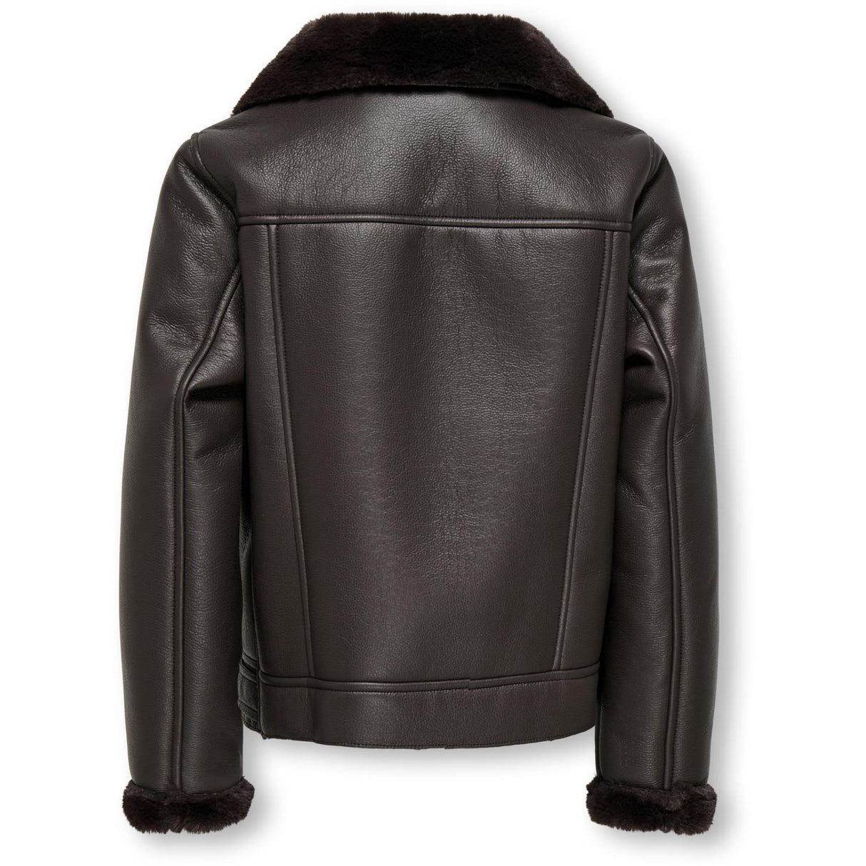 kids ONLY Black Coffee Kogstarry Bonded Teddy Jakke Otw