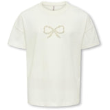 kids ONLY Cloud Dancer Bow Kogkate Life Ss O-Neck Pearl Top Jrs
