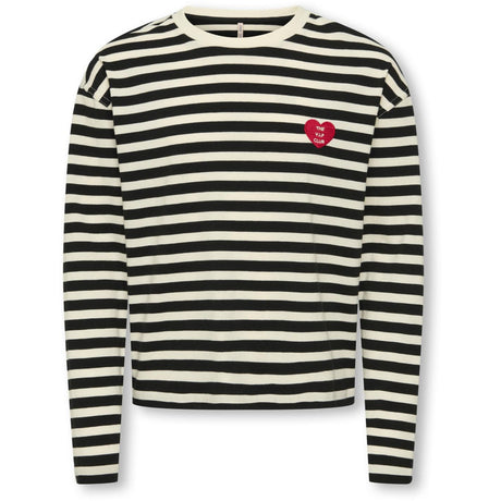 kids ONLY Black Cloud Dancer/Detail Heart High Risk Red Koglivina L/S O-Neck Stripe Top Jrs