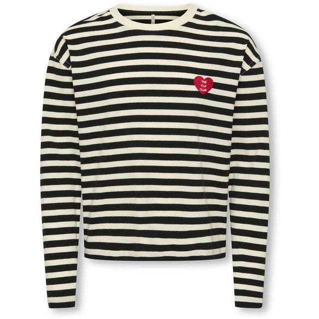 kids ONLY Black Cloud Dancer/Detail Heart High Risk Red Koglivina L/S O-Neck Stripe Top Jrs