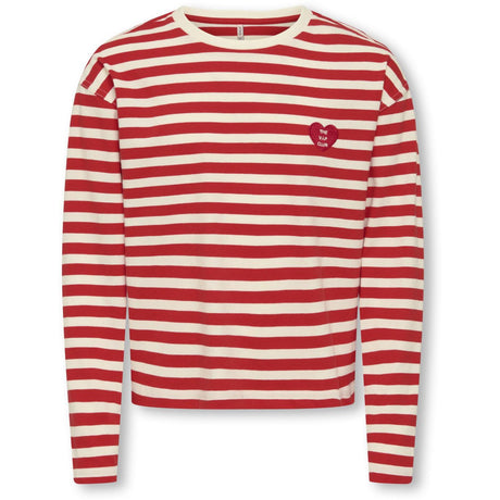 kids ONLY High Risk Red Cloud Dancer/Detail Heart High Risk Red Koglivina L/S O-Neck Stripe Top Jrs