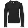 kids ONLY Black Kogleslie L/S Lace Mix Top Jrs