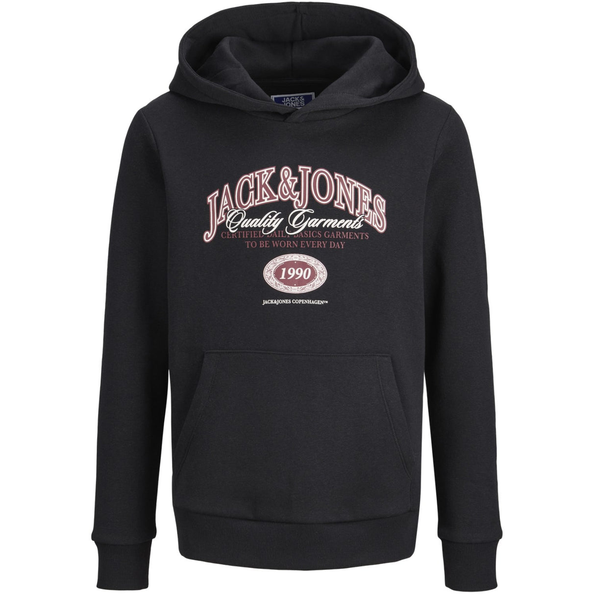 Jack & Jones Junior Black Jjari Branding Sweat Hætte Jnr