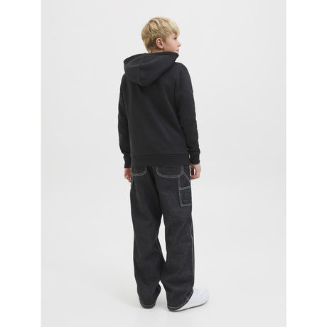 Jack & Jones Junior Black Jjari Branding Sweat Hætte Jnr